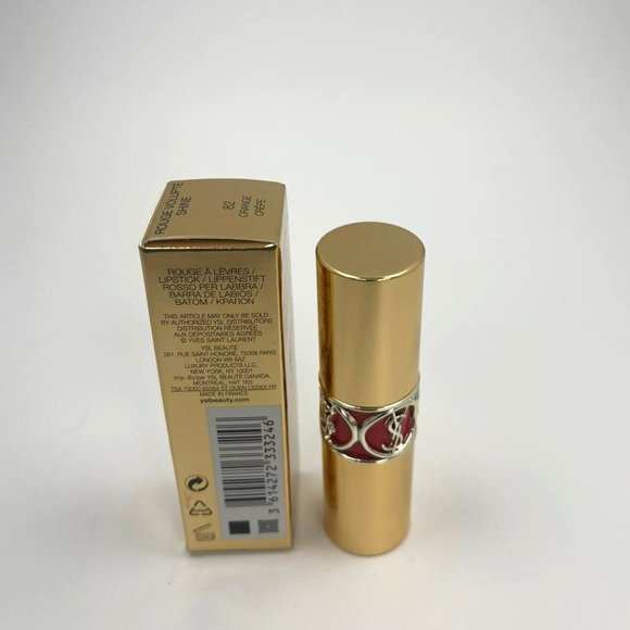 YSL Rouge Volupte Shine Lipstick Balm 82 Orange Crepe BRAND NEW - Picture 2 of 3